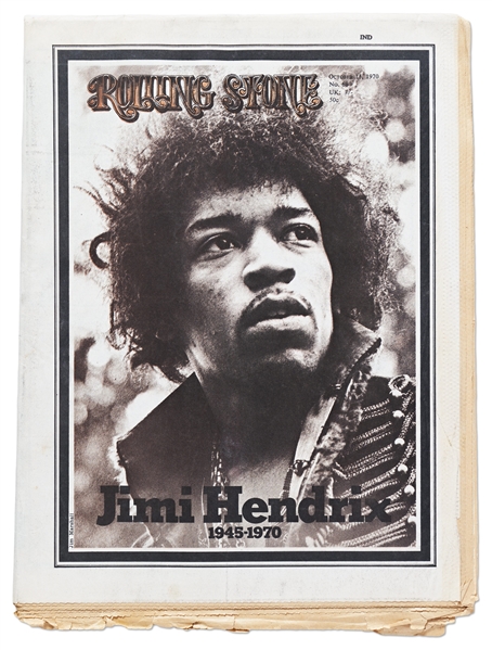 Set of 3 ''Rolling Stone'' Magazines Reporting on the Deaths of Jimi Hendrix, Janis Joplin and Jim Morrison