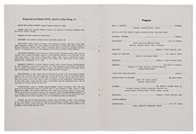 Martin Luther King Signed Civil Rights Program from 1960 -- Without Inscription -- With University Archives COA