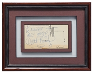 Walt Disney Signature -- Penned in 1965 on an Invitation to a Party