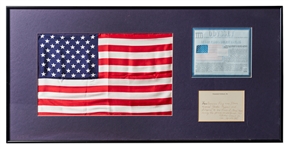 Large Apollo 12 Lunar Flown Flag Measuring 17 x 11.5 -- With LOA Signed by Apollo 12 Commander Charles Conrad