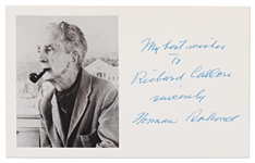 Norman Rockwell Signed Postcard Photo