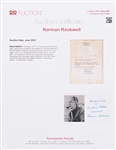 Norman Rockwell Signed Postcard Photo
