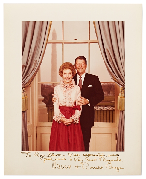 Ronald and Nancy Reagan Signed 8'' x 10'' Photo -- With Inscription in Ronald Reagan's Hand -- With JSA COA