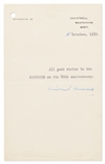 Winston Churchill Letter Signed, Sending Good Wishes on 80th Anniversary