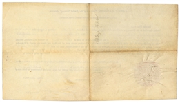 James Madison Land Grant Signed as President -- Countersigned by James Monroe as Secretary of State