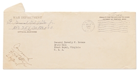 Lt. General George S. Patton Signed Free Frank War Department Envelope from 1943