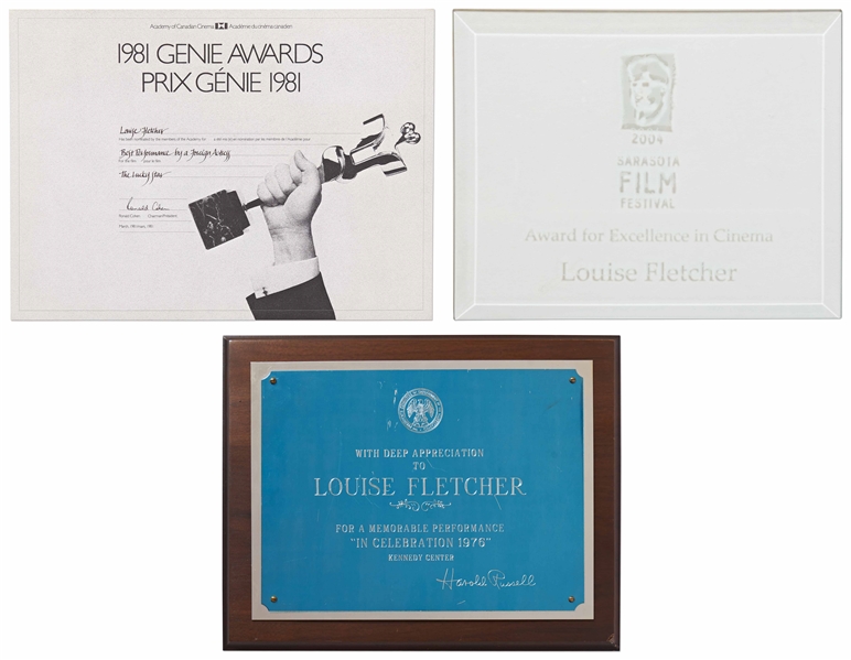 Oscar Winning Actress Louise Fletcher Award Lot