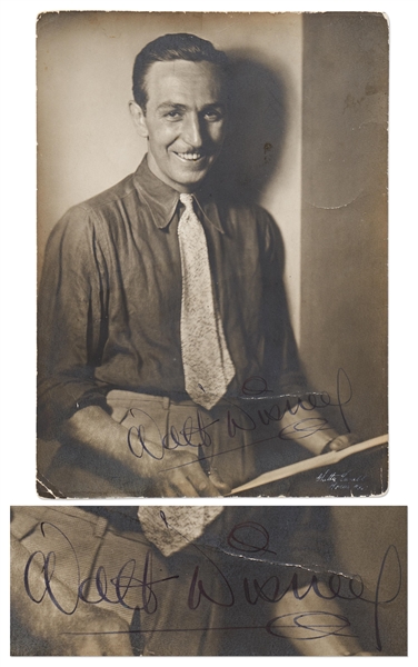 Walt Disney Signed 6.5" x 9" Photo Without Inscription from the Early 1930s -- With Phil Sears COA