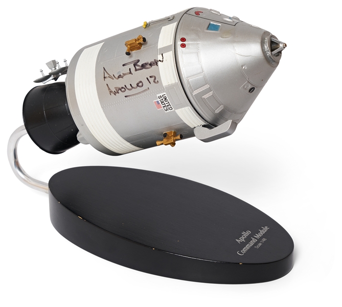 Alan Bean Signed Model of Yankee Clipper, the Apollo 12 Command & Service Module -- Bean Also Writes Apollo 12