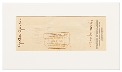 Greta Garbo Twice-Endorsed MGM Check -- 1925 Check Was Likely for Garbo's First MGM Film, ''Torrent''