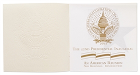 Clinton 1993 Presidential Inaugural Gala Program Signed by 23 Famous Attendees -- Signatures Include Jack Nicholson, Aretha Franklin, Jack Lemmon, Barbra Streisand, Chuck Berry & More
