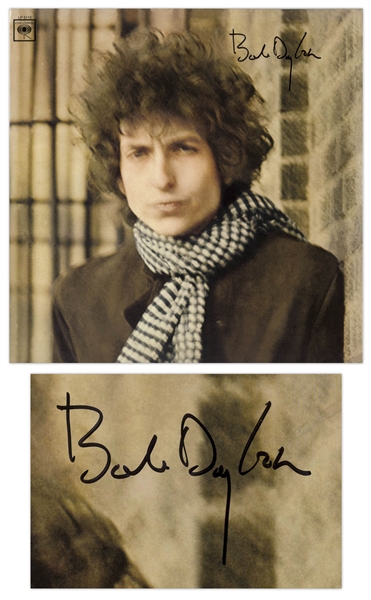 Bob Dylan Signed Double Album ''Blonde on Blonde'' -- With a COA From Dylan's Manager, Jeff Rosen