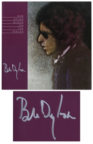 Bob Dylan Signed Album ''Blood on the Tracks'' -- With Jeff Rosen COA