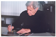 Harrison Ford, Carrie Fisher & Darth Vader's David Prowse Signed 10'' x 16'' Movie Poster Photo for ''Return of the Jedi'' -- With Steiner COA