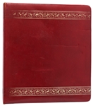 Cecil W. Stoughton's Personal, Unpublished Photo of LBJ's Inauguration Aboard Air Force One -- In Stoughton's Custom Red Leather Binder Stamped ''Inauguration Nov. 1963'' on Spine