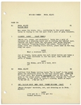 Moe Howard's Script for the 1952 Three Stooges Film ''Rip, Sew and Stitch'' -- With Annotations in Moe's Hand Including His Signature
