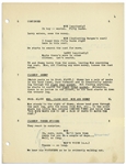 Moe Howard's Script for the 1952 Three Stooges Film ''Rip, Sew and Stitch'' -- With Annotations in Moe's Hand Including His Signature
