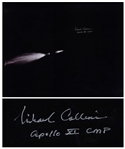 Michael Collins Signed 20 x 16 Photo of the Apollo 11 Saturn Rocket in Space