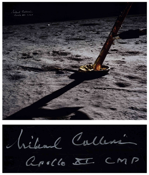 Michael Collins Signed 20'' x 16'' Photo -- ''The Eagle has landed''