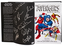 Stan Lee Signed The Avengers Omnibus Coffee Table Book -- Also Signed by 8 Members of Superhero Squad Including Chris Hemsworth & Chris Evans