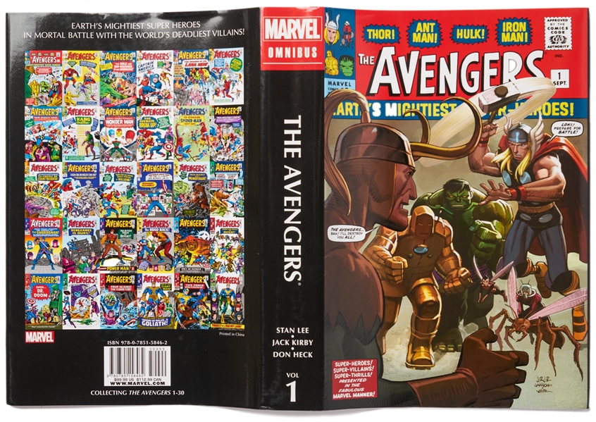 Stan Lee Signed ''The Avengers Omnibus'' Coffee Table Book -- Also Signed by 8 Members of Superhero Squad Including Chris Hemsworth & Chris Evans