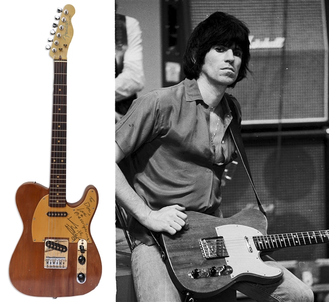 Keith Richards' Custom Guitar Signed & Stage-Played With the Rolling Stones During the ''Some Girls'' Recording Sessions, Tour & Videos -- With Resolution Photomatching