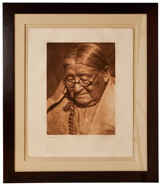 Edward Sheriff Curtis Original Large Photogravure Plate of ''Henry - Wichita'' -- From ''The North American Indian''