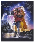 Back to the Future II Cast-Signed 16 x 20 Photo, With Drew Struzan Artwork