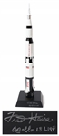 Fred Haise Signed Apollo Saturn V Rocket Model