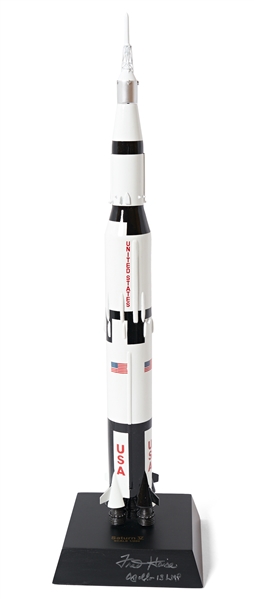 Fred Haise Signed Apollo Saturn V Rocket Model