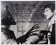 Harrison Ford & Paul Blake Signed 20 x 16 Photo From Star Wars -- One of the Most Memorable Scenes From the Film, With Blake Writing His Famous Monologue