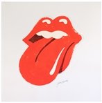 The Rolling Stones Tongue and Lips Original Artwork by Logo Creator John Pasche -- Large Piece Measures 31.5 Square
