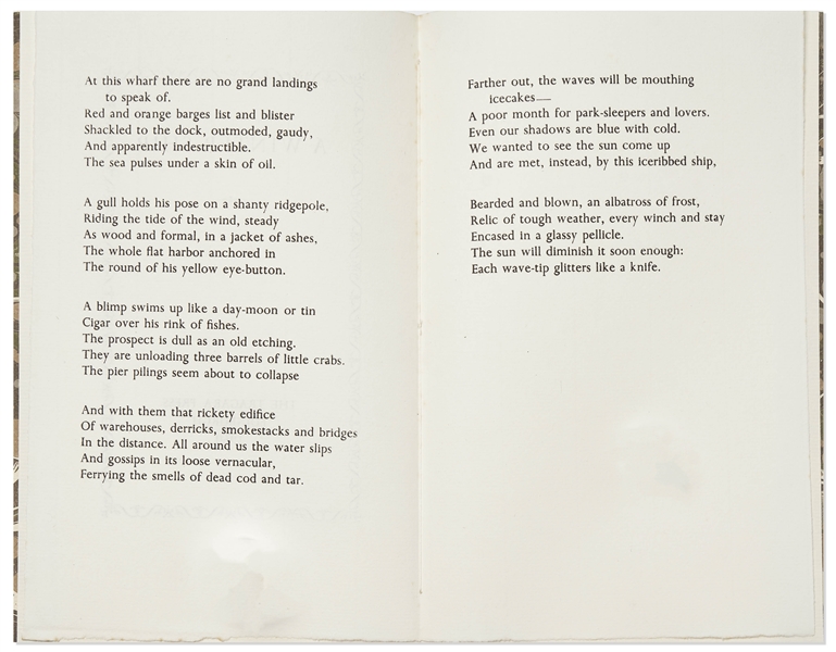 First Edition of Sylvia Plath's Poem ''A Winter Ship'' -- One of Only 60 Copies Extant, Personally Owned by Sylvia Plath