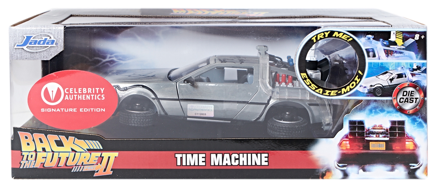 Michael J. Fox and Christopher Lloyd Signed ''Back to the Future'' Time-Traveling DeLorean