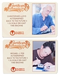 Michael J. Fox and Christopher Lloyd Signed ''Back to the Future'' Time-Traveling DeLorean