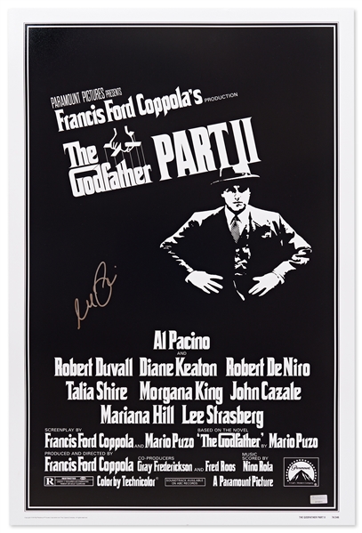 Al Pacino Signed ''The Godfather II'' 16'' x 24'' Photo of the Movie Poster