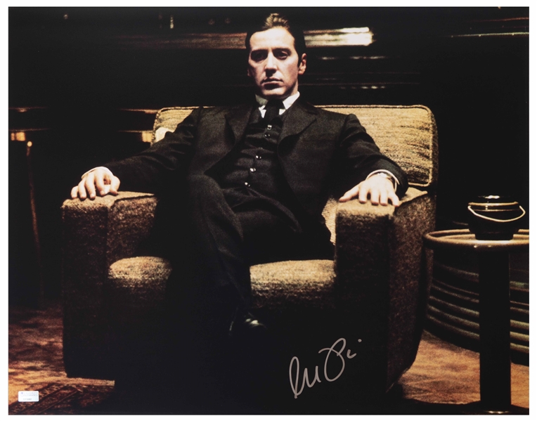 Al Pacino Signed 20'' x 16'' Photo as ''The Godfather''