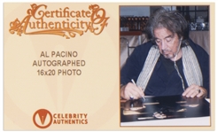 Al Pacino Signed 20'' x 16'' Photo as ''The Godfather''