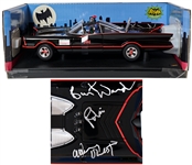 Adam West and Burt Ward Signed Batmobile