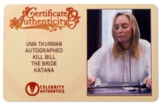 Uma Thurman Signed Katana Sword, Her Weapon From ''Kill Bill''
