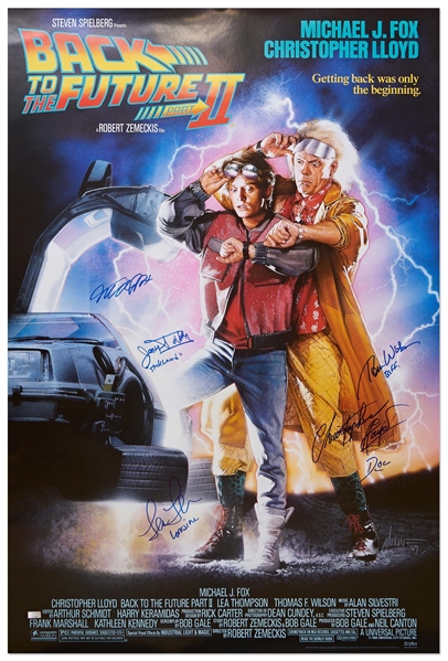 ''Back to the Future II'' Cast-Signed Poster -- Includes Signatures of Michael J. Fox & Christopher Lloyd