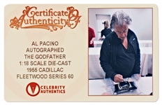 Al Pacino Signed Model of ''The Godfather'' 1955 Cadillac