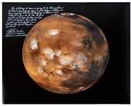Apollo 16 Moonwalker Charlie Duke Signed 20 x 16 Photo of Mars -- Mars...will be another small step for man and another giant leap for mankind