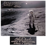 Charlie Duke Signed 20 x 16 Lunar Photo -- It may have been one small step for Neil...I was just happy that we successfully landed our lunar module Orion...