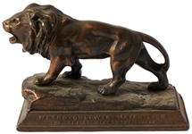Vintage MGM Bronze Lion Paperweight, Circa 1930s