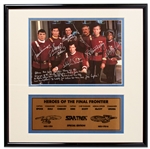 Star Trek Cast-Signed Photo -- Special Edition Signed by All 7 Cast Members, with William Shatner Additionally Handwriting the Famous Opening Sequence