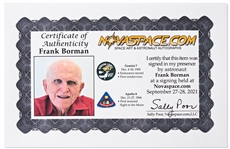Frank Borman Signed 20'' x 16'' Photo of the Round Moon from Apollo 8