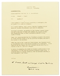 Frank Borman Signed Memo Describing the Presidential Contingency Plan for Apollo 13 -- Borman Writes, ''If Haise, Lovell and Swigert died on Apollo 13'' -- With Novaspace COA