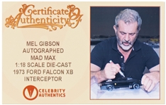 Mel Gibson Signed ''Mad Max'' Ford Falcon XB Interceptor Model Car