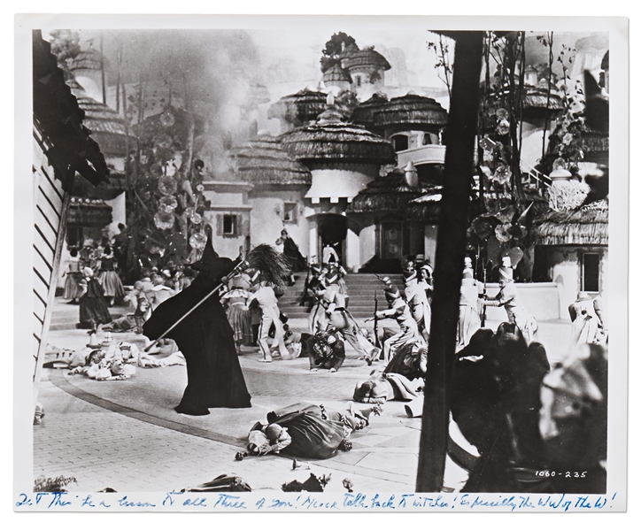 Lot of Four 8 x 10 MGM Publicity Stills for Wizard of Oz Signed by Margaret Hamilton, aka The Wicked Witch of the West